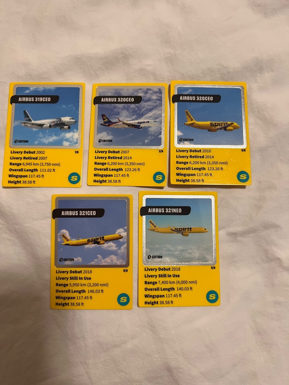 Spirit Airlines trading cards